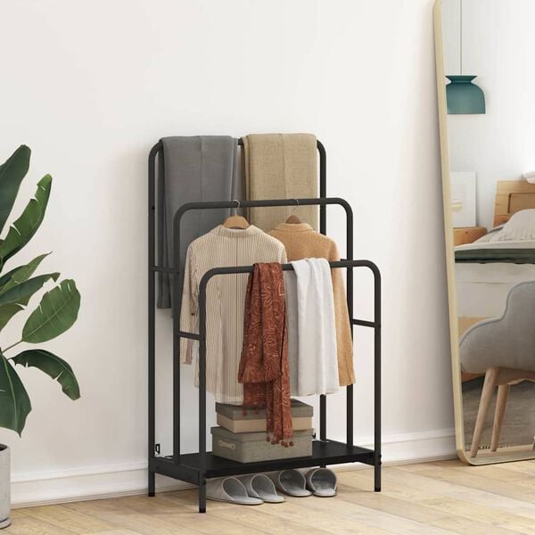 vidaXL Kleiderst&auml;nder Schwarz Eichen-Optik 60 x 30 x 100,5 cm