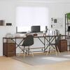 vidaXL Schreibtisch mit Regal Braun Eichen-Optik 182 x 101 x 87,5 cm