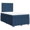 vidaXL Boxspringbett mit Matratze Blau 120x190 cm Stoff
