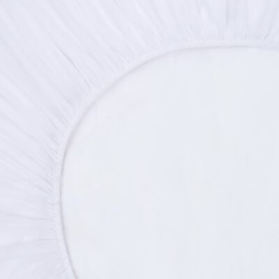 vidaXL Spannbettlaken 2 Stk. Wasserdicht Baumwolle 180x200 cm Weiß