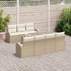 vidaXL Gartensofa-set mit Speicher 8 pcs Beige und Creme Poly-Rattan