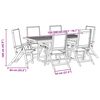 vidaXL 7-tlg. Garten-Essgruppe Massivholz Akazie und Textilene