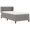 vidaXL Boxspringbett mit Matratze mit Kopfteil Taupe 80 x 200 cm Stoff