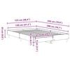 vidaXL Bettgestell ohne Matratze Grau Sonoma 120x200 cm Holzwerkstoff