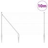 vidaXL Zaun mit Pfosten Silber 1 x 10 m Stahl