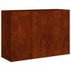 vidaXL Pflanzk&uuml;bel Rostig 120x40x80 cm Wetterfester Stahl