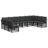 vidaXL Outdoor-Sofagarnitur Schwarz Polyester