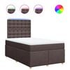 vidaXL Boxspringbett mit Matratze Dunkelbraun 120x200 cm Stoff