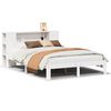 vidaXL Massivholzbett mit Regal ohne Matratze Wei&szlig; 135x190 cm Kiefer