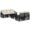 vidaXL Gartensofa-set 6 stk. Schwarz Poly-Rattan