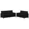 vidaXL Sofa Set 2 pcs Schwarz Samt