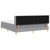 vidaXL Boxspringbett mit Matratze Hellgrau 180 x 200 cm Stoff