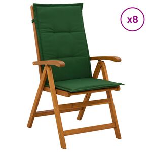 vidaXL Liegest&uuml;hle f&uuml;r den Garten 8 stk. Natur Massivholz Akazie