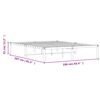 vidaXL Bettgestell Metall Schwarz 160x200 cm