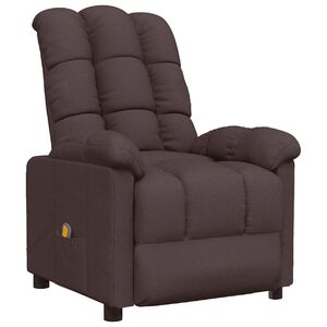 vidaXL Massagesessel Dunkelbraun Stoff