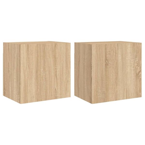 vidaXL TV-Wandschränke 2 Stk. Sonoma-Eiche 40,5x30x40 cm Holzwerkstoff