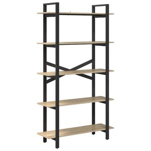 vidaXL B&uuml;cherregal 5 Ebenen 100 x 33,5 x 178 cm Holzwerkstoff
