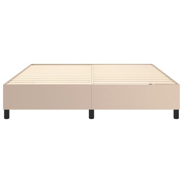 vidaXL Boxspringbett Matratze Cappuccino-Braun 180x200 cm Kunstleder