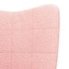 vidaXL Sessel Rosa 62 x 67 x 95,5 cm Sherpa-Stoff