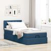 vidaXL Ottoman-Bett mit Matratze Blau 80x200 cm Stoff