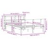 vidaXL Bettgestell mit Kopfteil ohne Matratze Wei&szlig; 135x190 cm