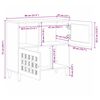 vidaXL Sideboard mit Speicher Walnuss 80 x 33 x 75 cm Massivholz Mango