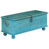 vidaXL Aufbewahrungstruhe Massivholz Mango Blau 100x40x41 cm