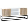 vidaXL TV-Schrank Wei&szlig; 105x30x45 cm Holzwerkstoff und Eisen