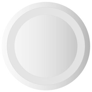 vidaXL LED-Badezimmerspiegel Transparent &Oslash; 30 cm Geh&auml;rtetes Glas