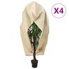 vidaXL Wintervlies mit Rei&szlig;verschluss 4 Stk. 70 g/m&sup2; 3,93x3,5 m