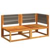 vidaXL Gartensofa mit Kissen 2-Sitzer Holz Akazie & Seil
