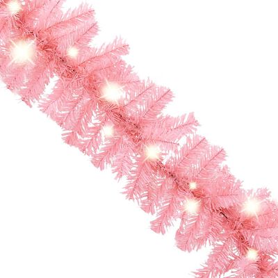 vidaXL Weihnachtsgirlande mit LED 5 m Rosa