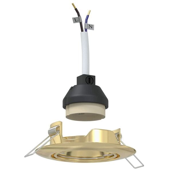 vidaXL Spotlight 24 pcs Gold 9 x 9 x 2,5 cm Metall