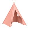 vidaXL Kinder Tipi-Zelt mit Tasche Pfirsichhaut Rosa 120x120x150 cm