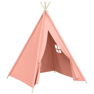 vidaXL Kinder Tipi-Zelt mit Tasche Pfirsichhaut Rosa 120x120x150 cm