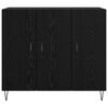 vidaXL Sideboard Schwarz Eichen-Optik 90 x 32,5 x 80 cm Holzwerkstoff