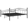 vidaXL Bett Schwarz Metall 200x200 cm