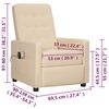 vidaXL Massagesessel Elektrisch Creme Stoff