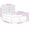vidaXL LED Boxspringbett mit Matratze Dunkelgrau 140 x 200 cm Stoff