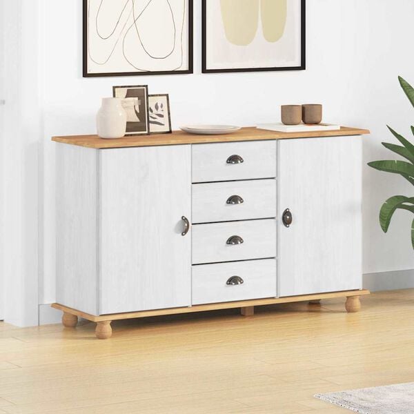 vidaXL Sideboard ASKIM 133,5 x 40 x 79 cm Massivholz Kiefer