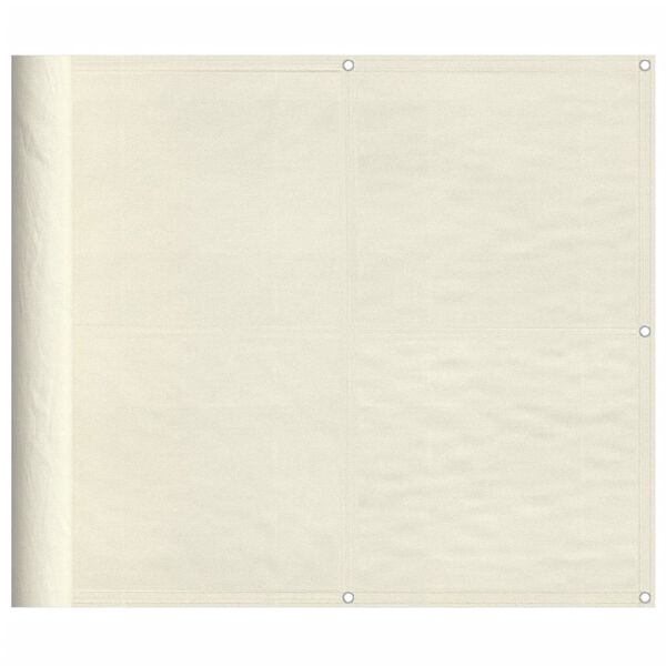 vidaXL Balkon-Sichtschutz Creme 90x800 cm 100 % Polyester-Oxford