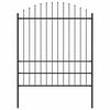 vidaXL Gartenzaun Woerden mit Speerspitze Stahl 170 x 200 cm Schwarz