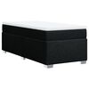 vidaXL Boxspringbett mit Matratze Schwarz 90x200 cm Stoff