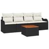 vidaXL Gartensofa-set 5 stk. 4-Sitzanzahl Schwarz und Creme