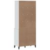 vidaXL Highboard VIKEN Weiß 80x40x190 cm Massivholz Kiefer