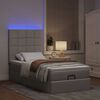 vidaXL Ottoman-Bett mit Matratze & LEDs Taupe 80x200 cm Stoff