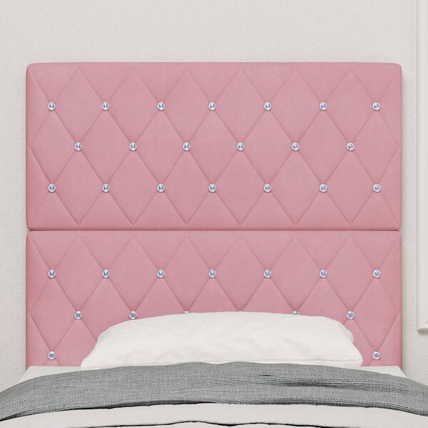 vidaXL Kopfteil mit Kopfteil Rosa 100 cm Kunstleder