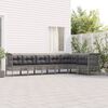 vidaXL 7-tlg. Garten-Lounge-Set mit Kissen Grau Poly Rattan