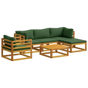 vidaXL Sofa-Set 6 stk. Natur Massivholz Akazie