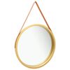 vidaXL Wandspiegel mit Riemen 60 cm Golden